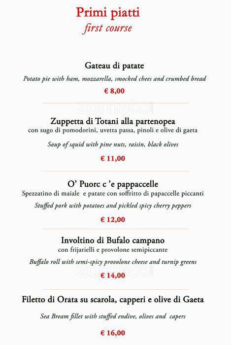 Menu di Casa Salefino 