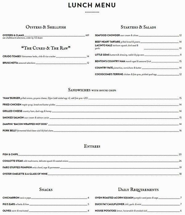 Menu, Menu for SOMA, San Francisco Urbanspoon/Zomato