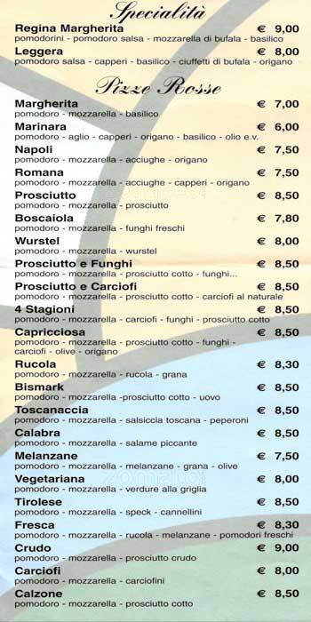 Biopizza Menu Menu For Biopizza Missori Colonne Milano