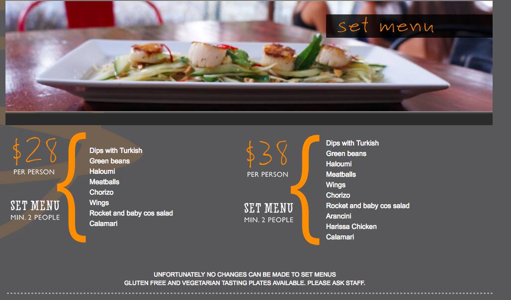 Menu at Splash Tapas Bar, Cronulla, Shop 2