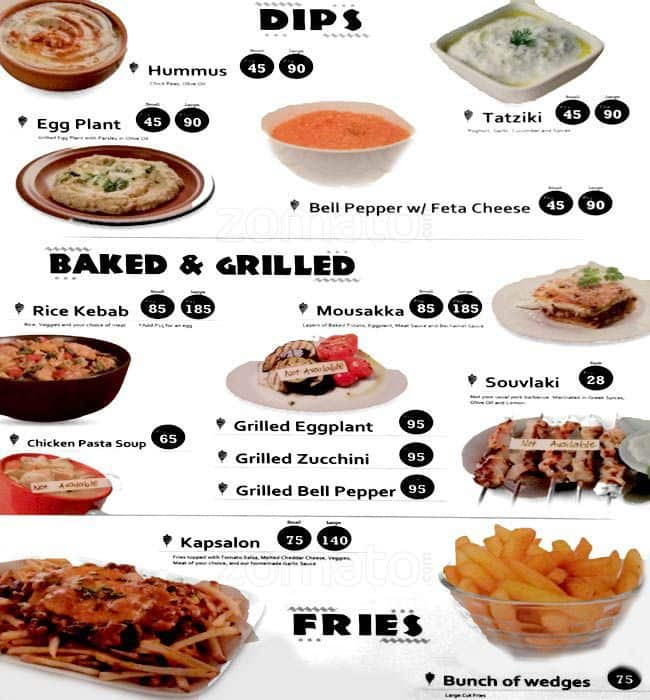 My Greek Taverna Menu Menu For My Greek Taverna Cebu Business Park 