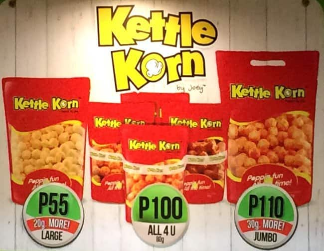 Menu at Kettle Korn restaurant, Danao City