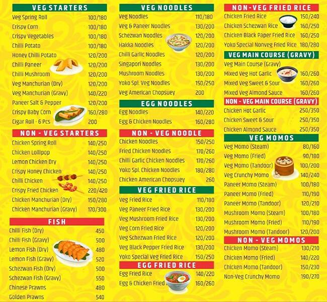 Image showcasing Menu at YoKo, Noida, Mehfil yaaro ki