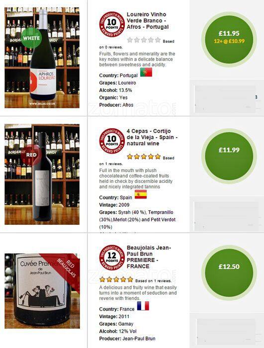 Zelas London menu