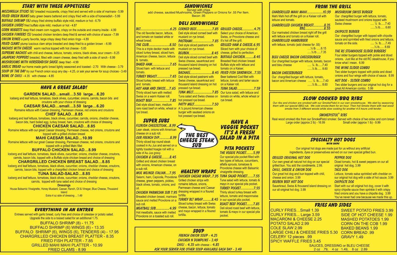 Tom & J's Wings Menu, Menu for Tom & J's Wings, Hollywood/Hallandale