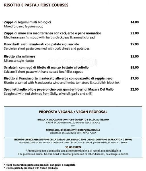 Menu di Ristorante Leonardo 