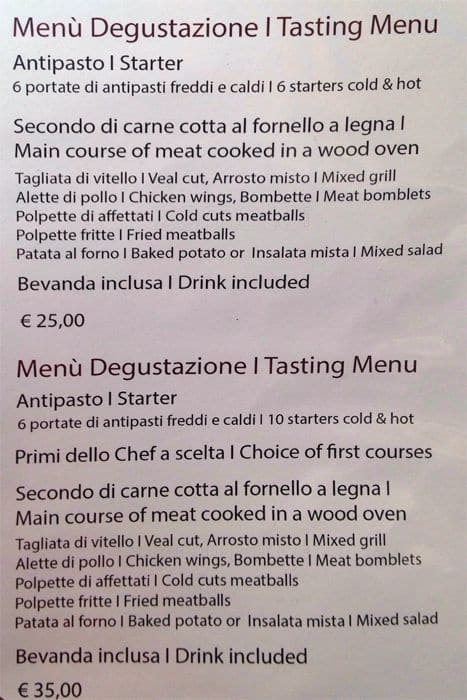 Menu di La Locanda dei Pugliesi 