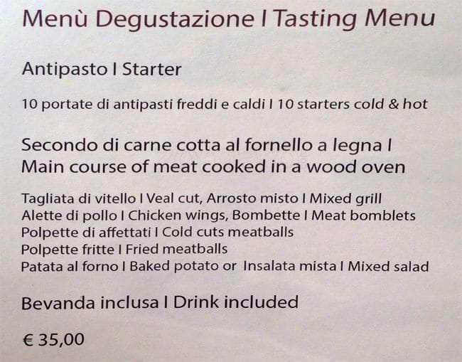 Menu di La Locanda dei Pugliesi 