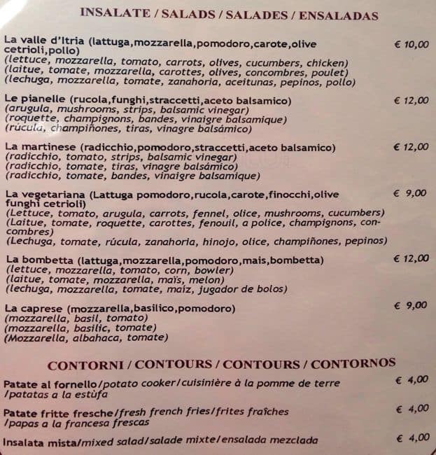 Menu di La Locanda dei Pugliesi 