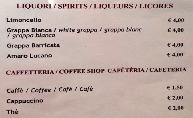 Menu di La Locanda dei Pugliesi 