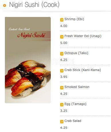 Carta de Umi Sushi