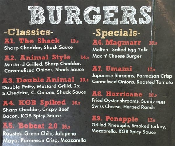 KGB Menu, Menu for KGB, Mid Valley City, Kuala Lumpur Zomato Malaysia