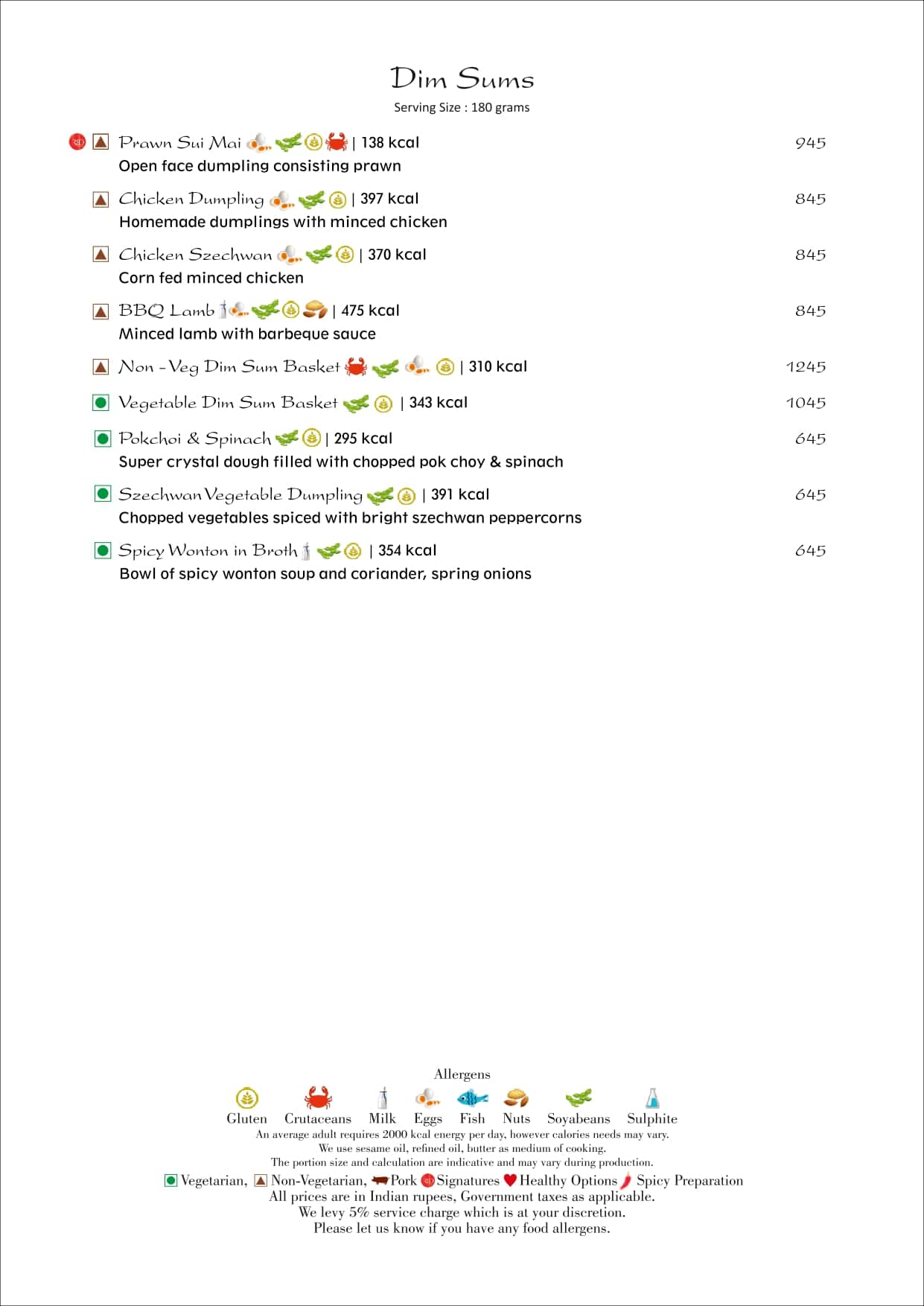 Menu Of Red Radisson Blu Mbd Hotel Sector 18 Noida 5201