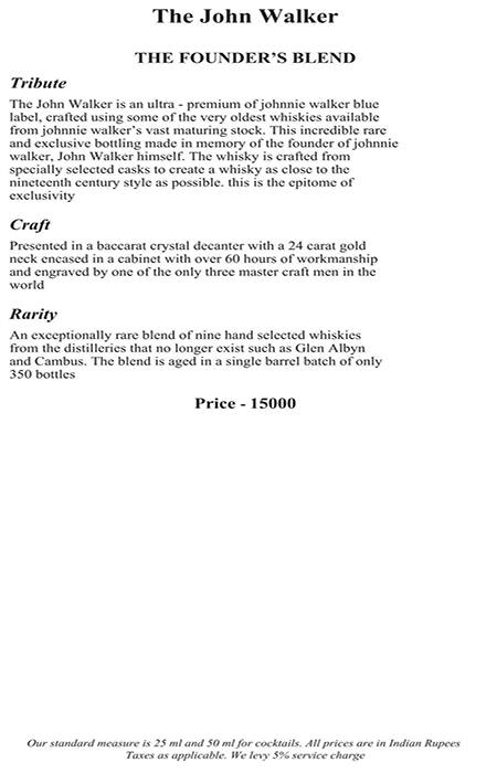 Rare Eastern Dining - Radisson Blu MBD Hotel menu