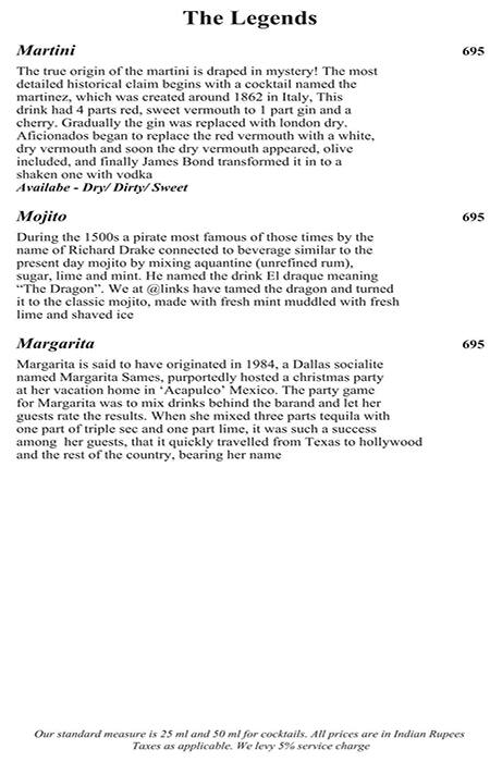 Rare Eastern Dining - Radisson Blu MBD Hotel menu