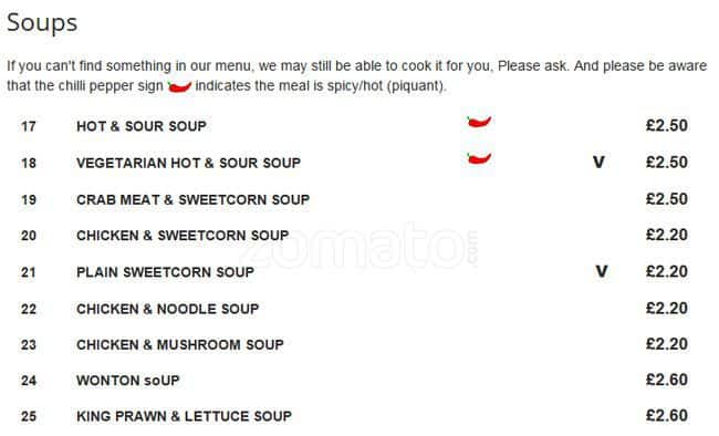 Ruby Takeaway Harborne menu