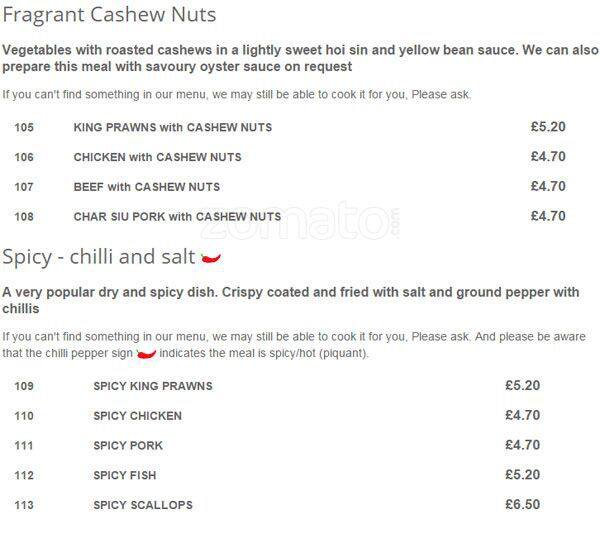 Lais Garden Kidderminster Menu | Fasci Garden