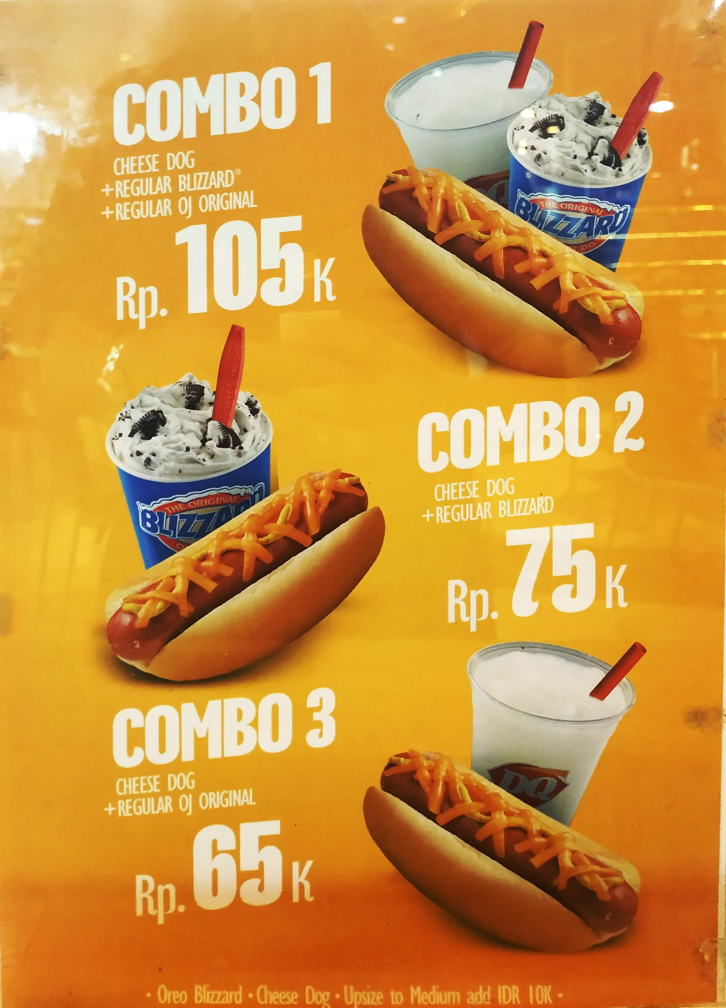 Menu at Dairy Queen desserts, South Jakarta, Setiabudi one