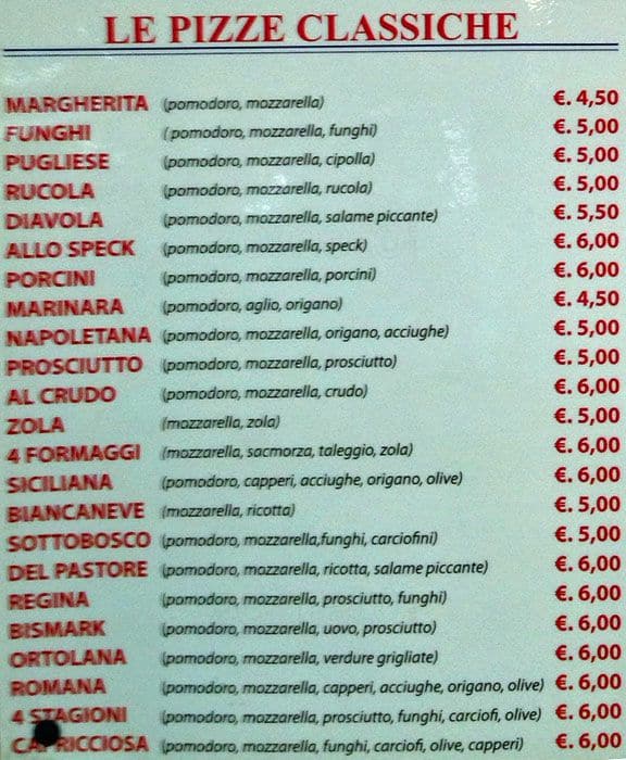 Menu di Ristorante Il Fontanile 