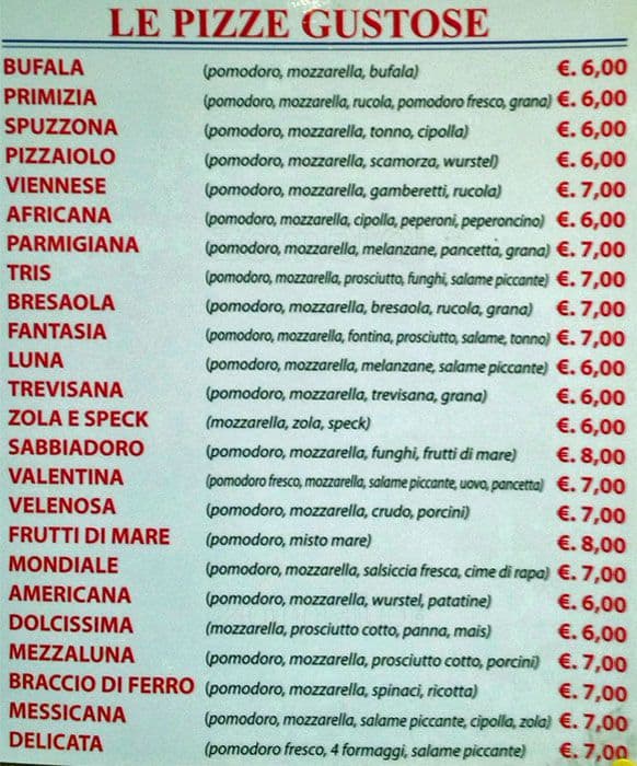 Menu di Ristorante Il Fontanile 