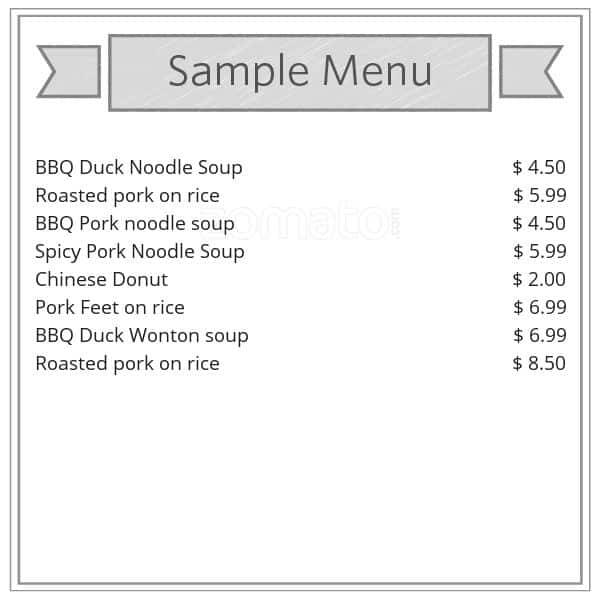 MK Chop Chop BBQ House Menu, Menu for MK Chop Chop BBQ House, Victoria