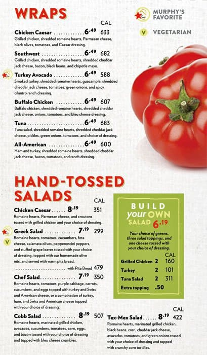 Murphy's Deli menu