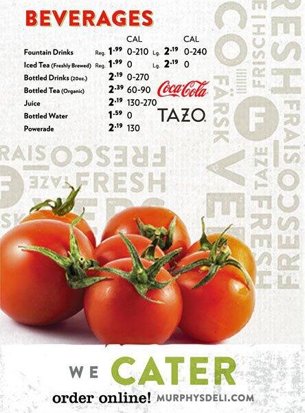 Murphy's Deli menu