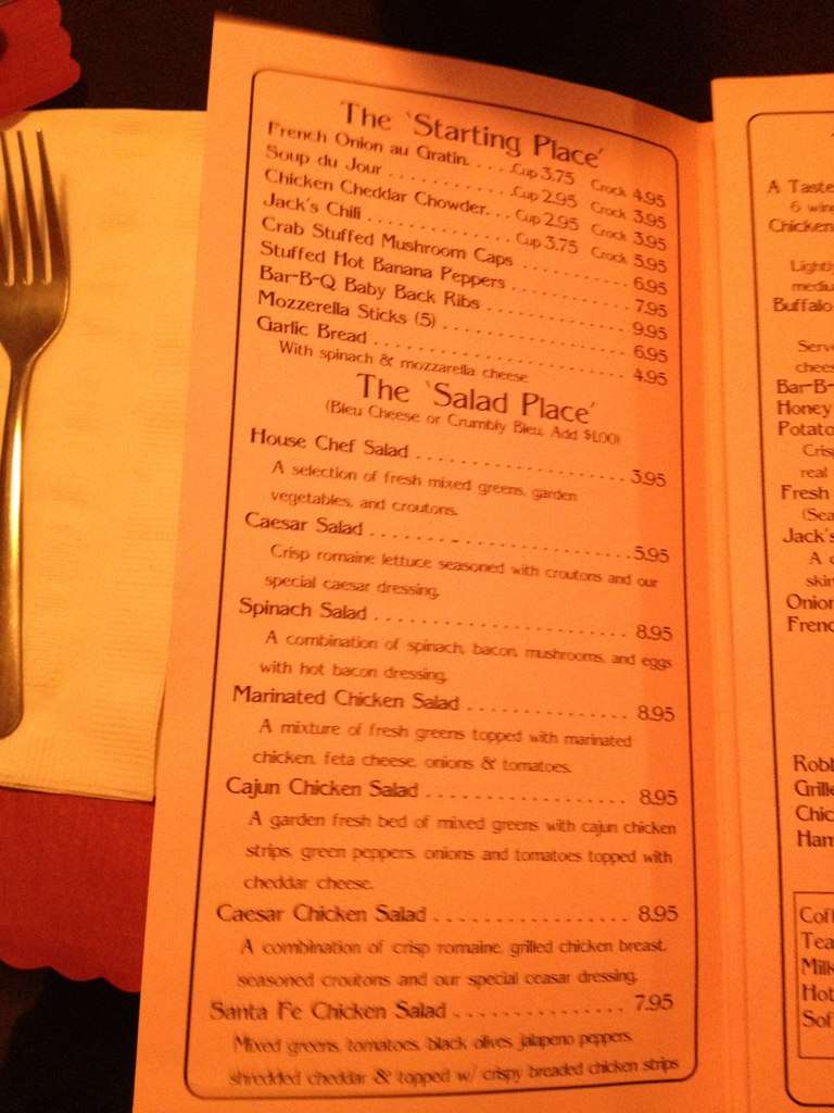 Jack's Place Menu, Menu for Jack's Place, Amherst, Buffalo Urbanspoon