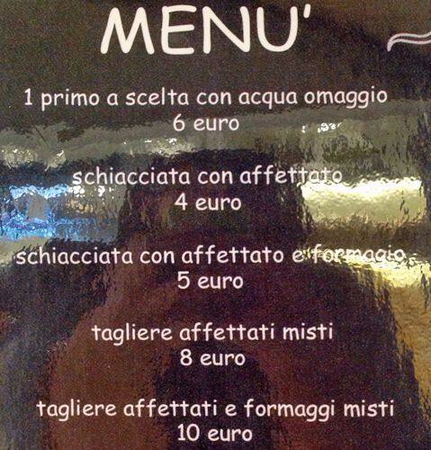 Menu di Toscani 