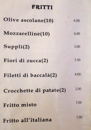 Menu di Il ritrovo 