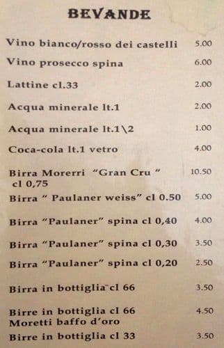 Menu di Il ritrovo 