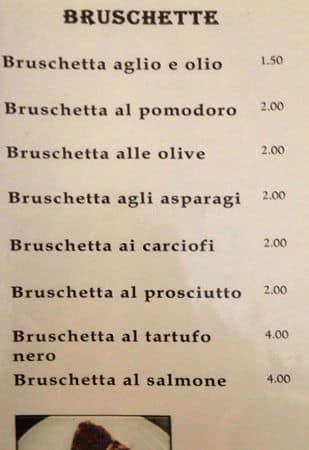 Menu di Il ritrovo 