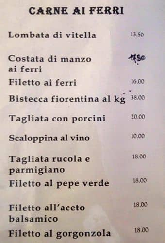 Menu di Il ritrovo 