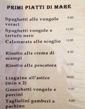 Menu di Il ritrovo 