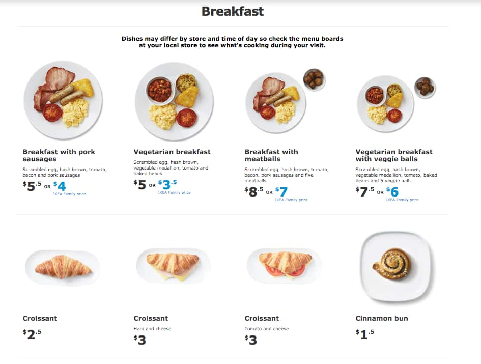 Ikea Restaurant Cafe Menu Menu Podniku Ikea Restaurant Cafe Richmond Melbourne