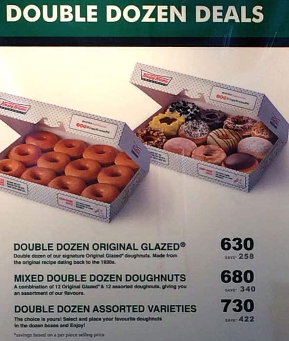 Krispy Kreme Menu, Menu for Krispy Kreme, Cebu Business Park, Cebu City