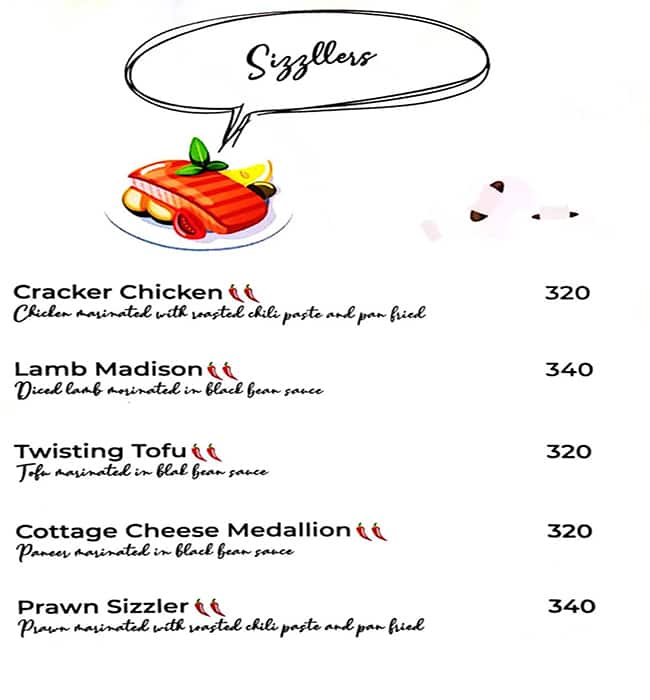 Menu of Olive And Basil Adyar Chennai