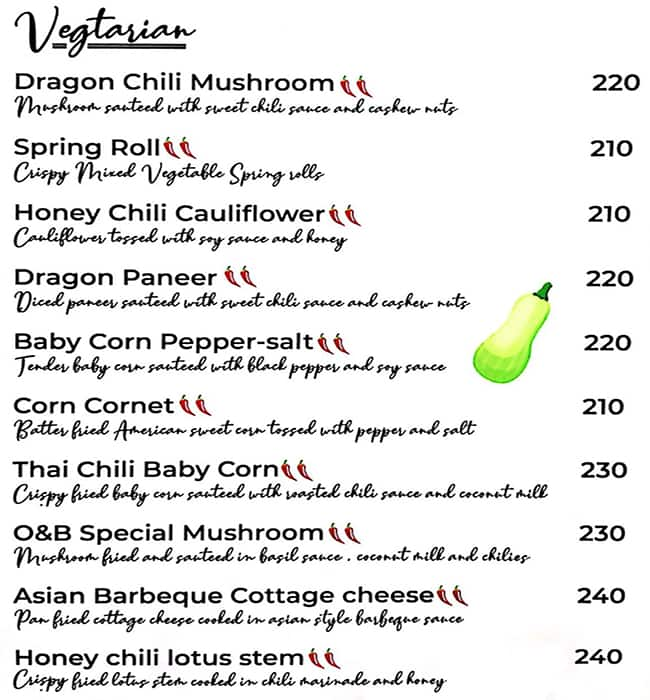 Menu of Olive And Basil Egmore Chennai