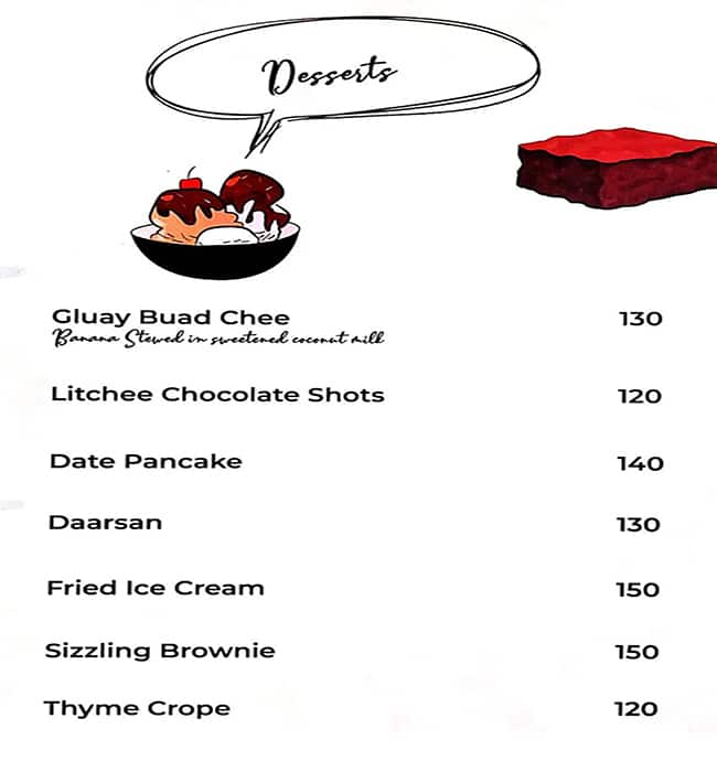 Menu of Olive And Basil Adyar Chennai