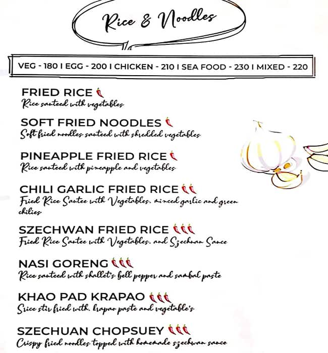 Menu of Olive And Basil Adyar Chennai