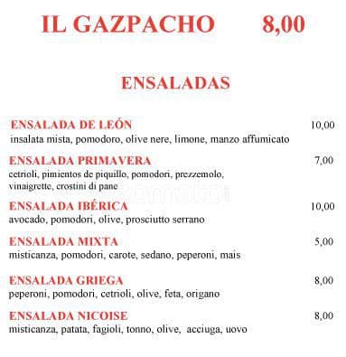 Menu di Il Tasca Milano 