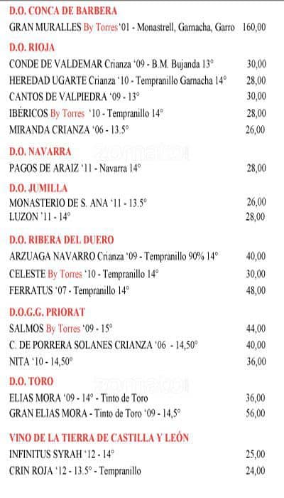Menu di Il Tasca Milano 