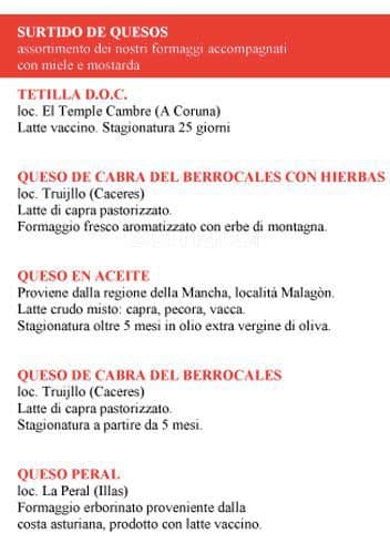 Menu di Il Tasca Milano 
