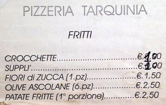 Menu di Pizza Tarquinia 