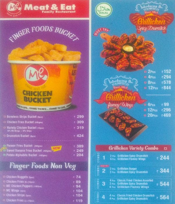 Meat and Eat menu