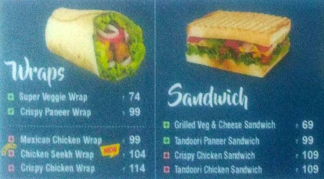 Meat and Eat menu