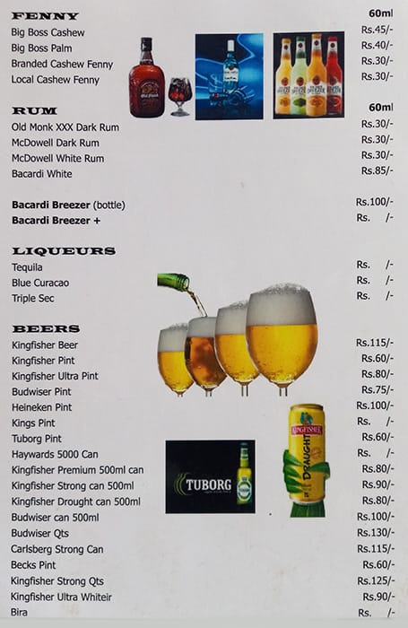 Goan Spice menu