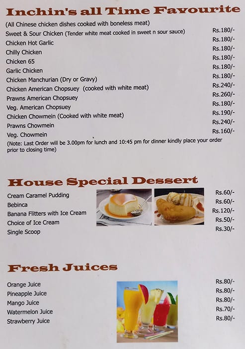 Goan Spice menu
