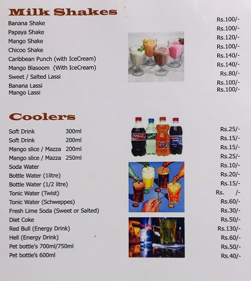 Goan Spice menu