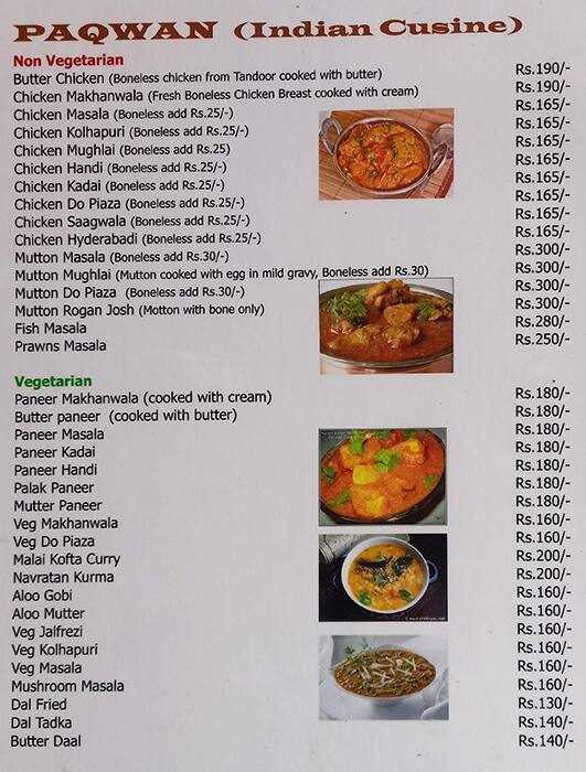 Goan Spice menu